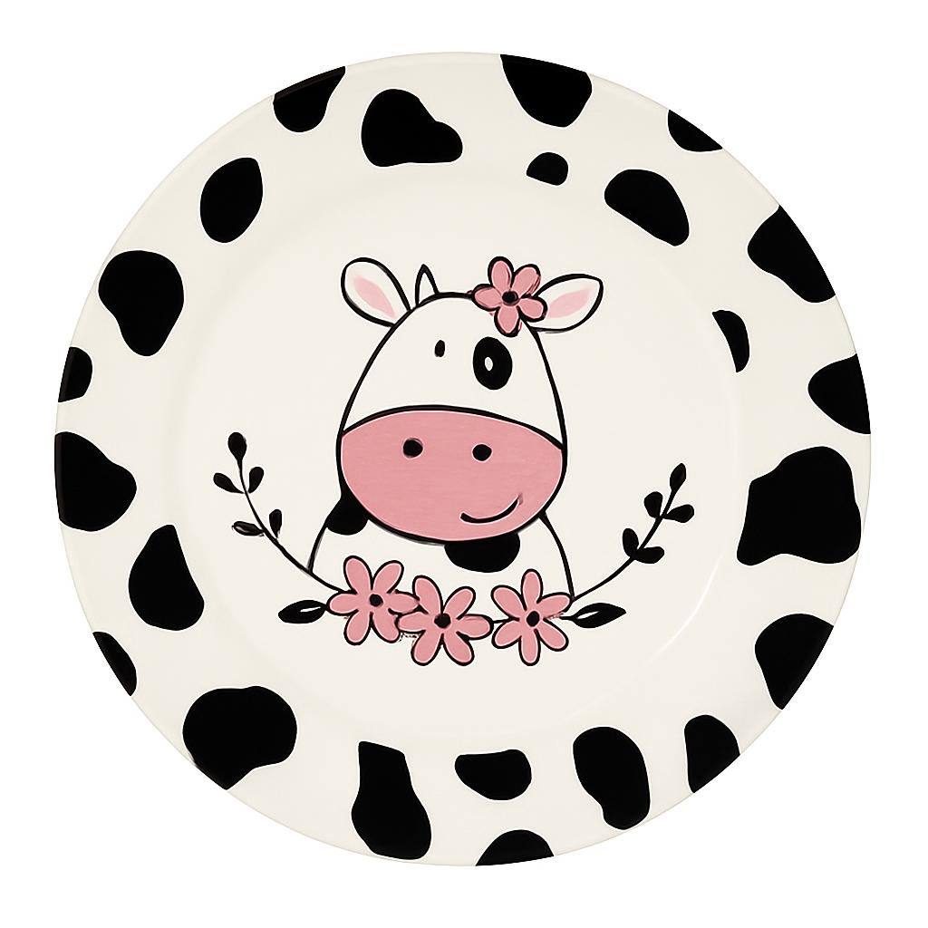 Cheese fondue plate Swiss cross