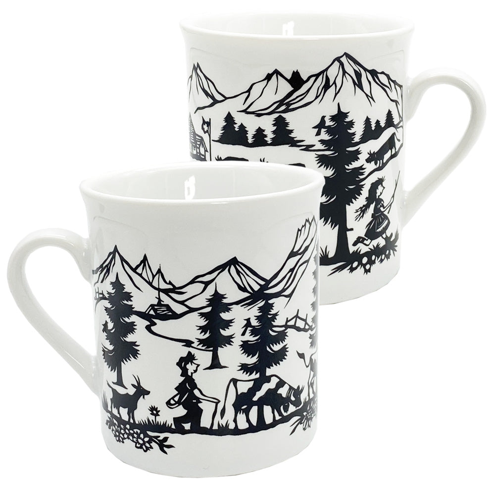 2er Set Espresso Tasse Scherenschnitt
