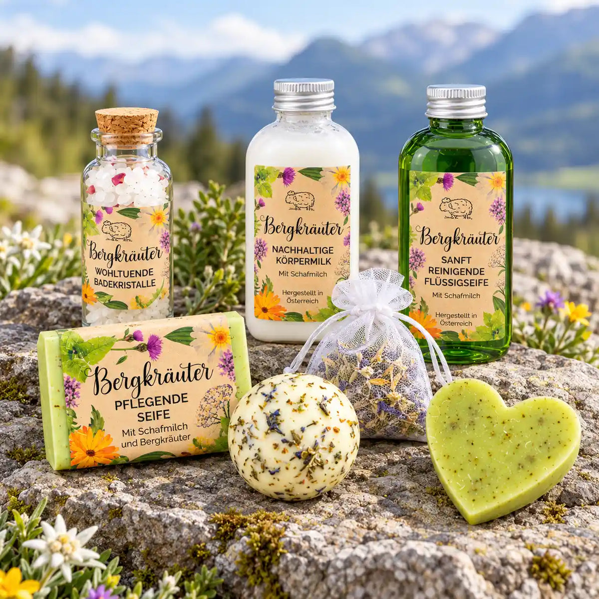 Geschenkset Wohlfühlzeit - Alpenkräuter 7-teilig