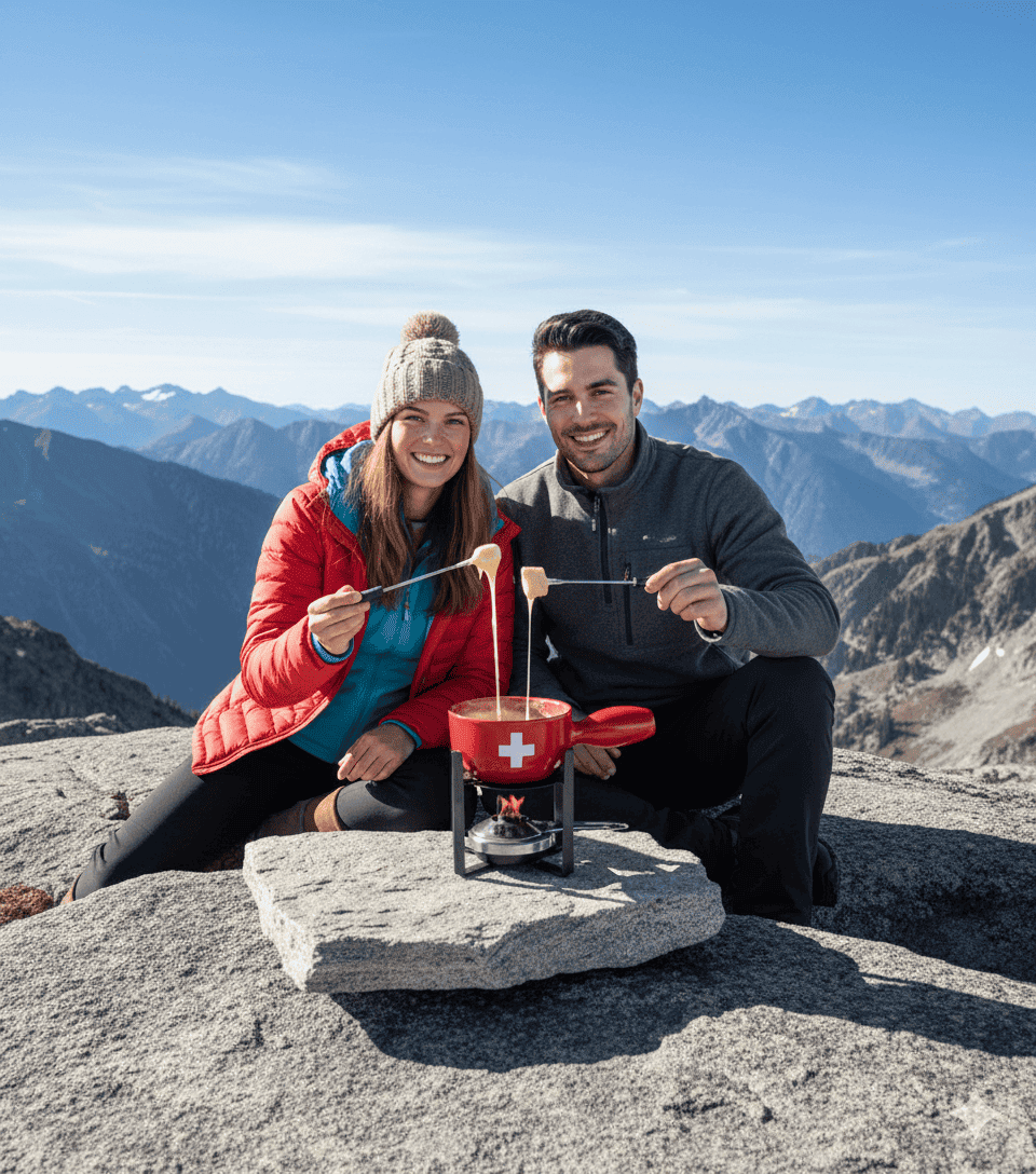 Cheese fondue set mini for 2 people