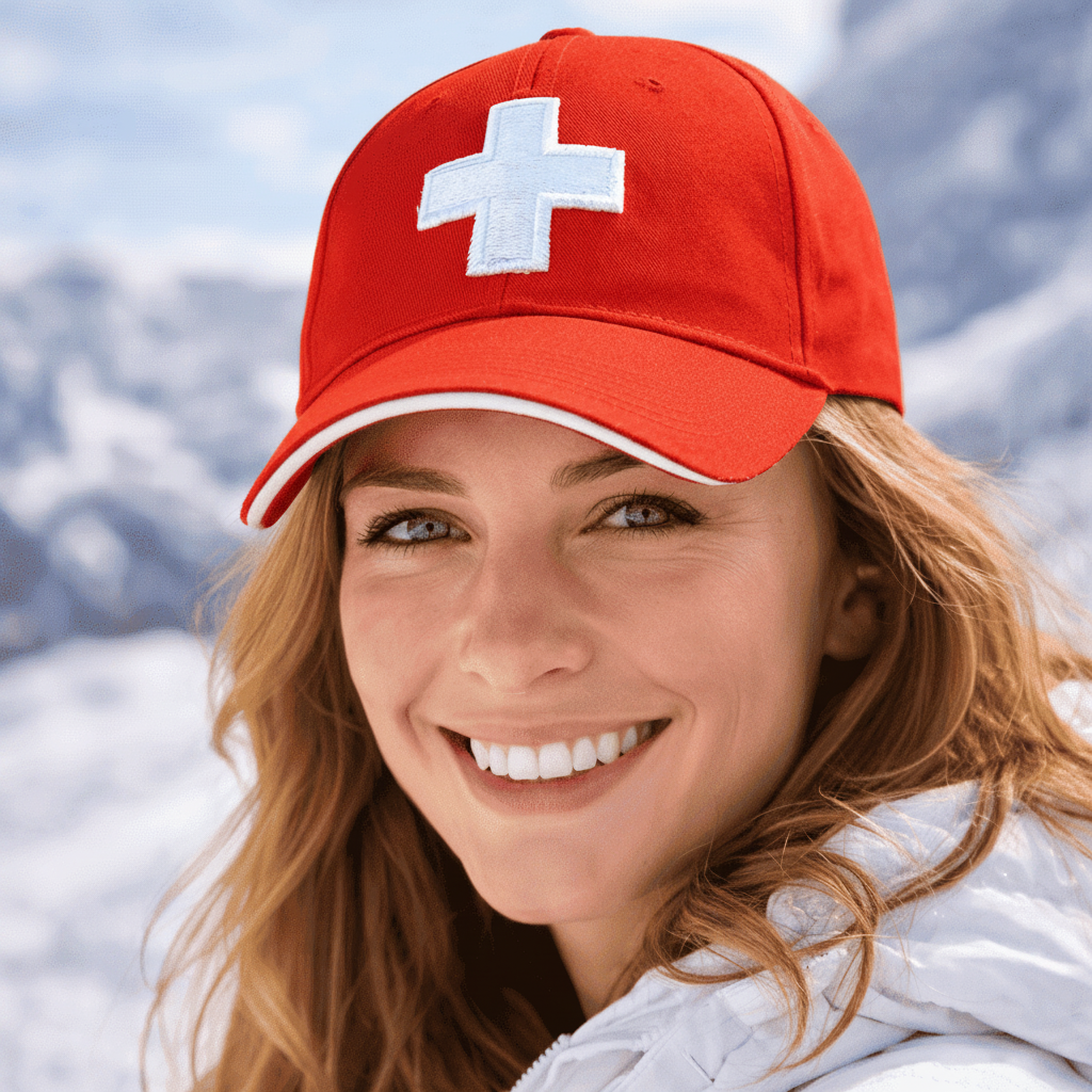 Swiss fan cap for women