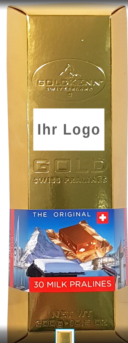 Chocolate Swiss Gold Bar - Milk Pralines 300g