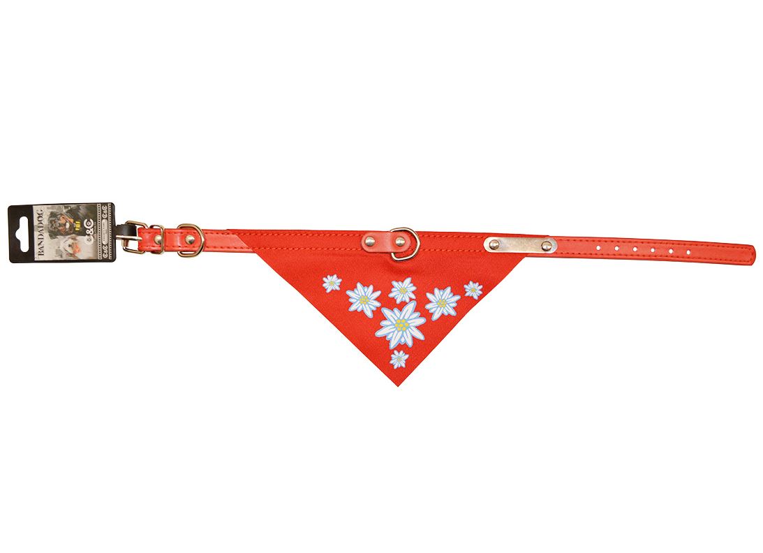 Hundehalsband-edelweiss-rot