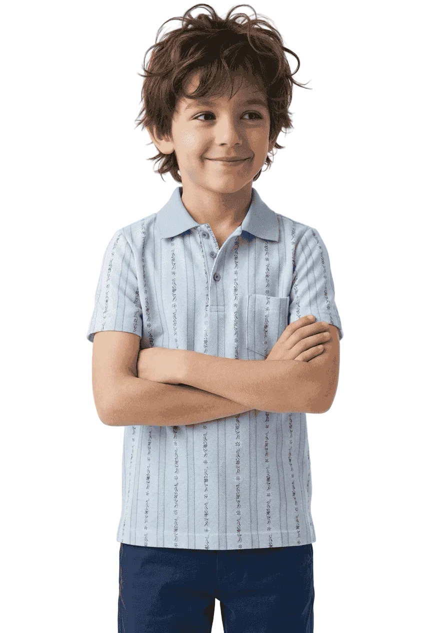 Kinder Poloshirt Kurzarm 1/4 Sleeve