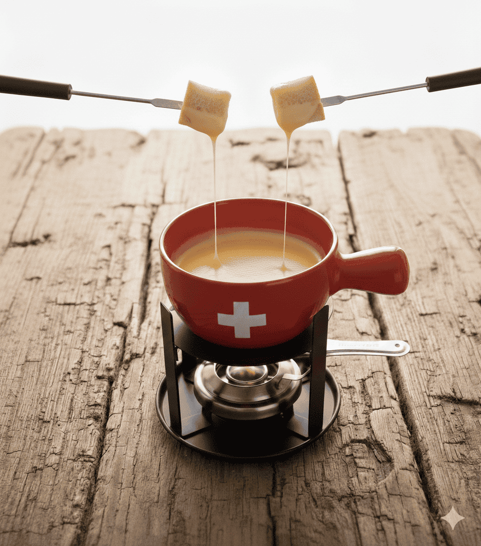 Cheese fondue set mini for 2 people