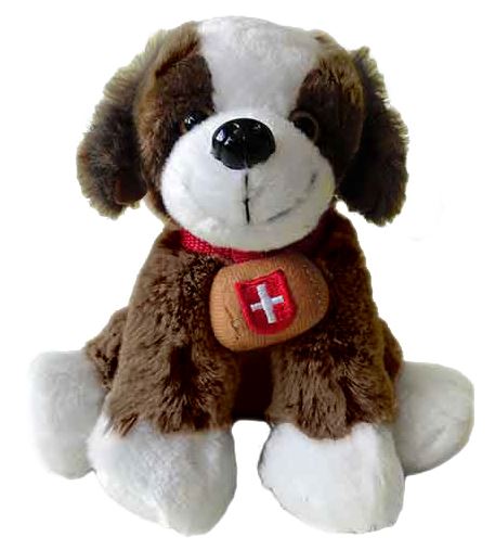 Typisches Schweizer Souvenir Bernhardiner aus Plüsch