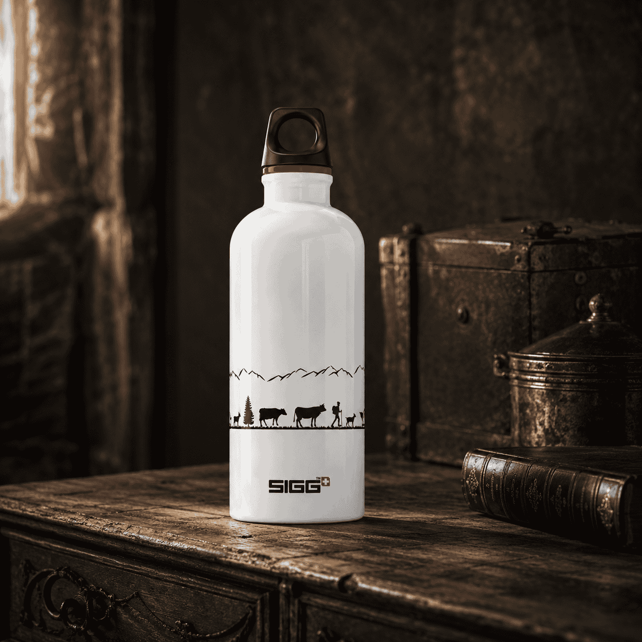 SIGG Trinkflasche Alpaufzug 0.6 L, weiss
