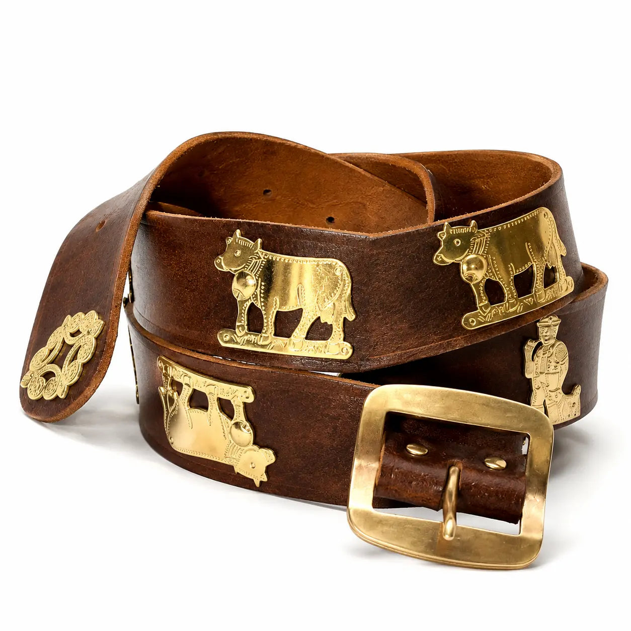 Appenzeller Gürtel, Vintage-Style, hellbraun