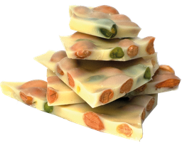 Schokoladen Herz, weisse Schokolade mit Pistazien