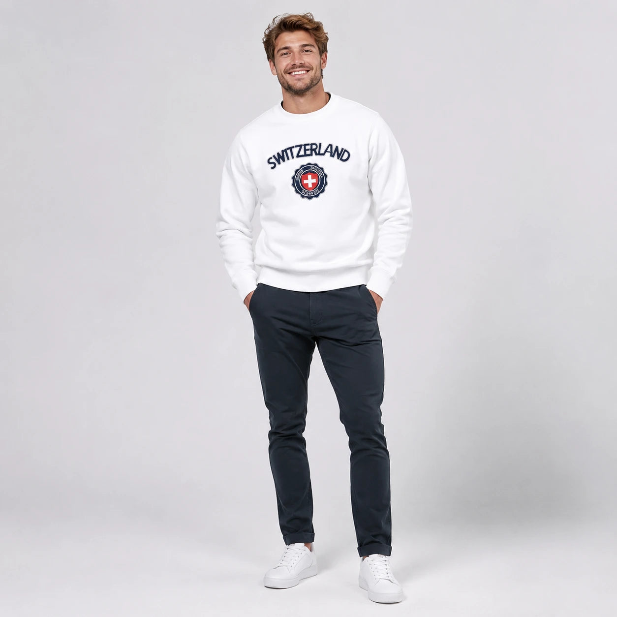 Sweater Switzerland weiss