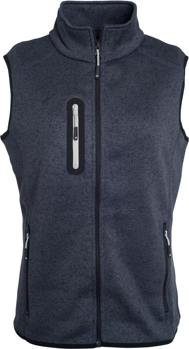 02-0773_Damen-Strickfleece-Weste-mit-Stehkragen-dunkelgrau