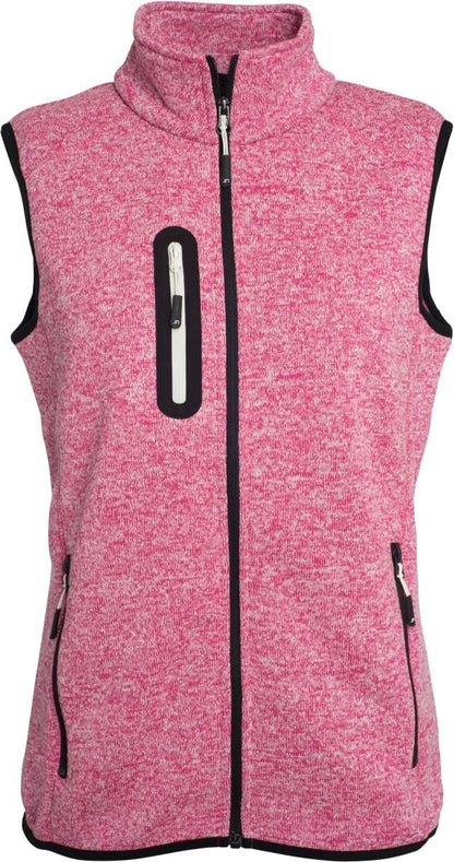 02-0773_Damen-Strickfleece-Weste-mit-Stehkragen-pink