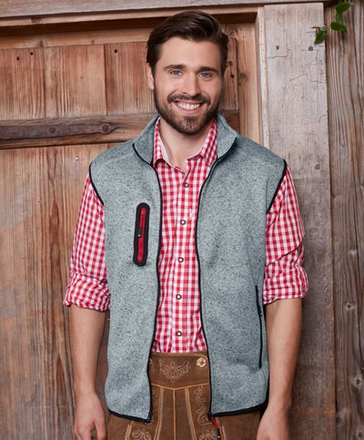 02-0774_Herren-Strickfleece-Weste-mit-Stehkragen-hellgrau1