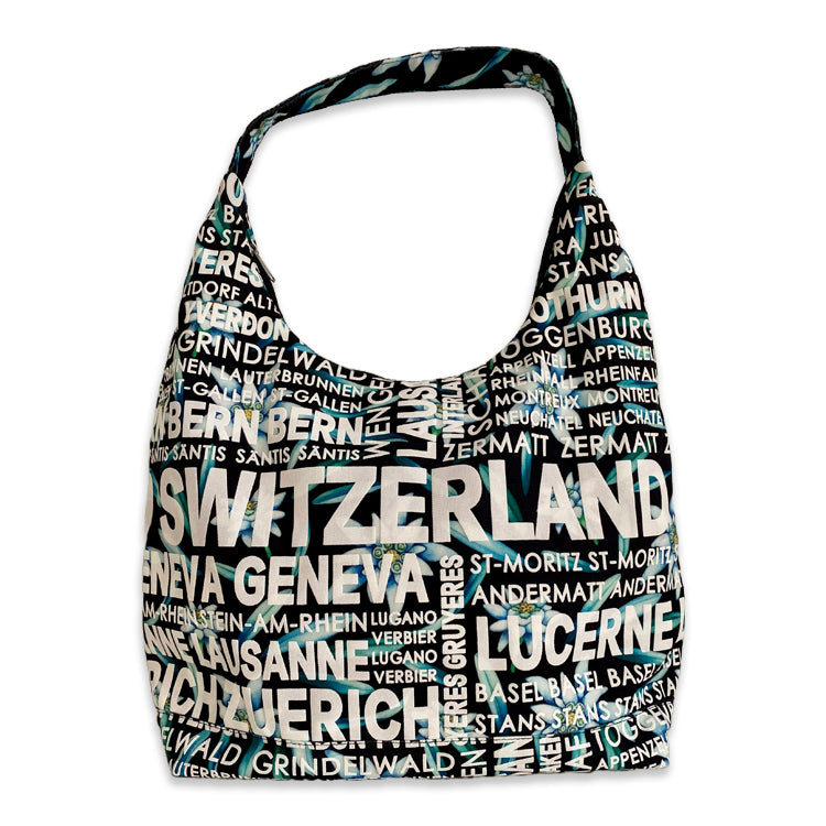 Bag with colorful writing, cotton