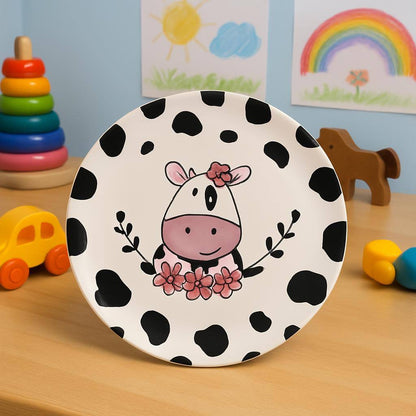 Cheese fondue plate Swiss cross