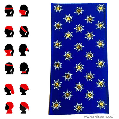 21-0101-10_Bbandana-Schlauchtuch-Edelweiss-royalblau