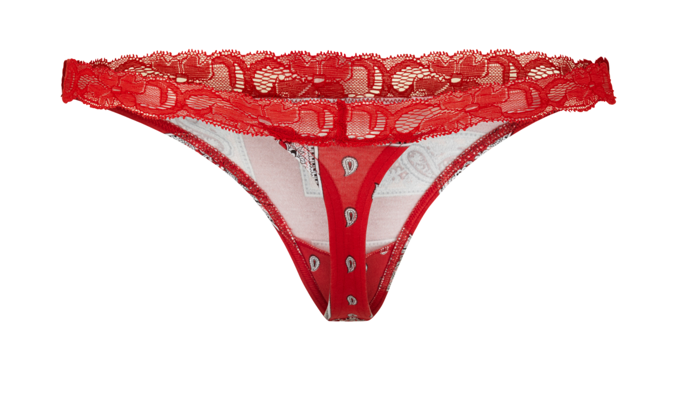 Damen String rot