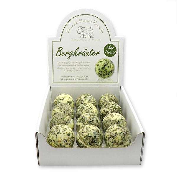 12er Packung Alpenkräuter Badebutterkugeln aus Schafsmilch