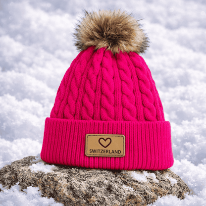 Bonnet d'hiver femme rose