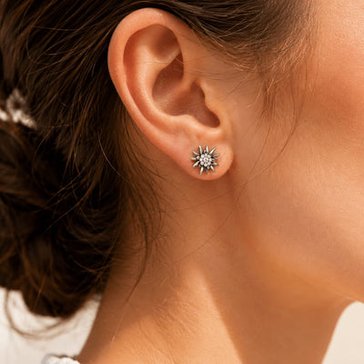 Edelweiss Ohrstecker im Swiss Design
