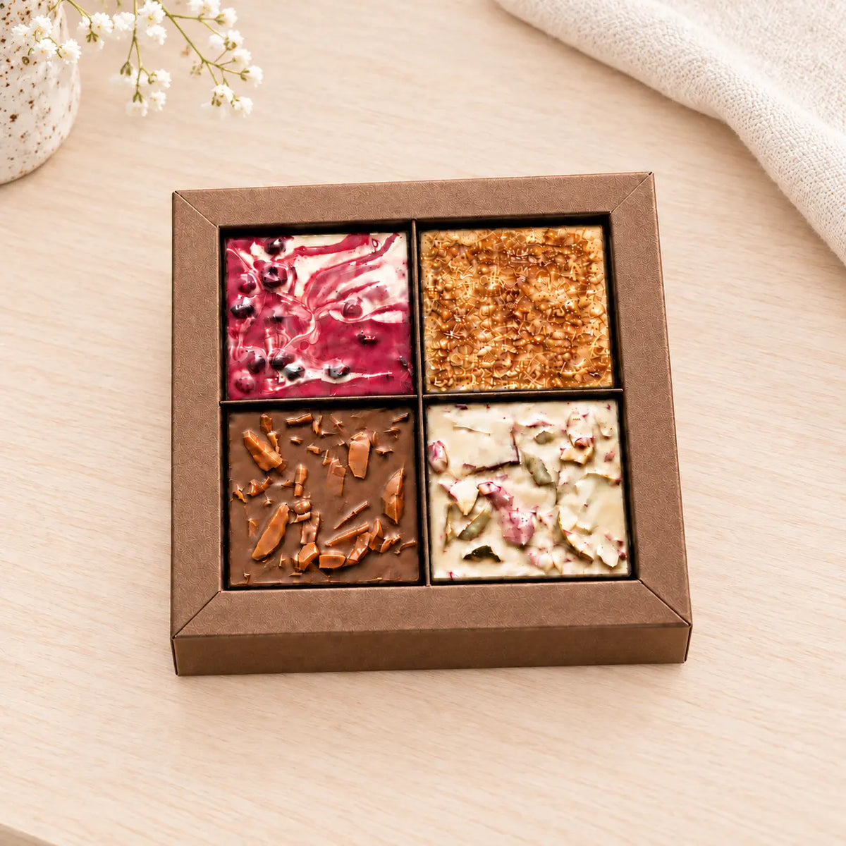 Exquisite Schokoladen-Geschenkbox – 4 Sorten