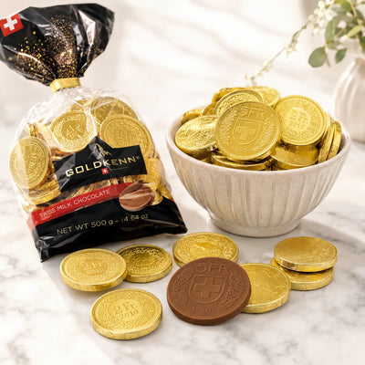 Pièces d'or en chocolat en sachet, 500 g