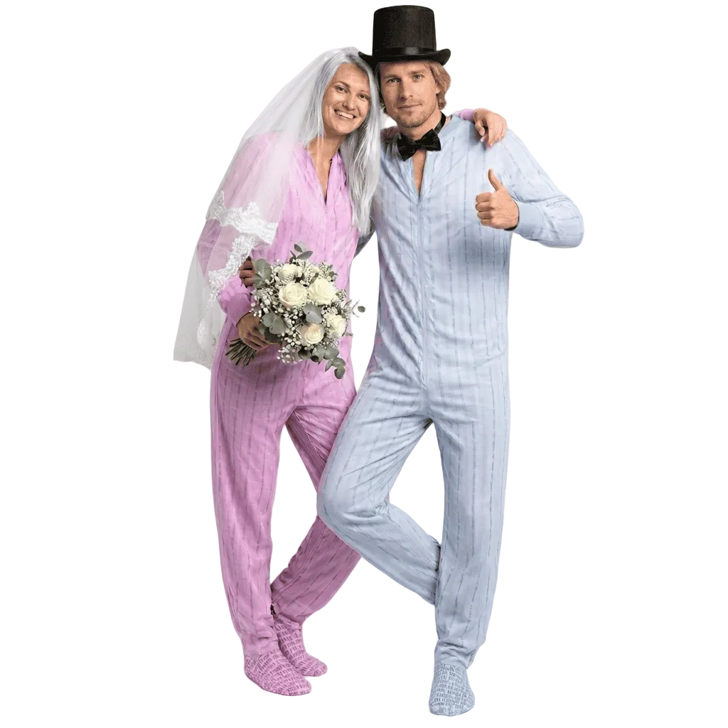 Pyjama für Verliebte, Hochzeitspaar oder Polterabend