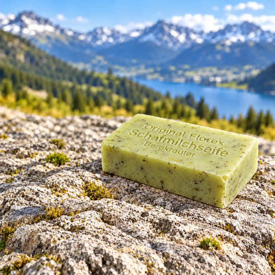 Alpenkräuter Geschenkset mit Badewannen-Motiv