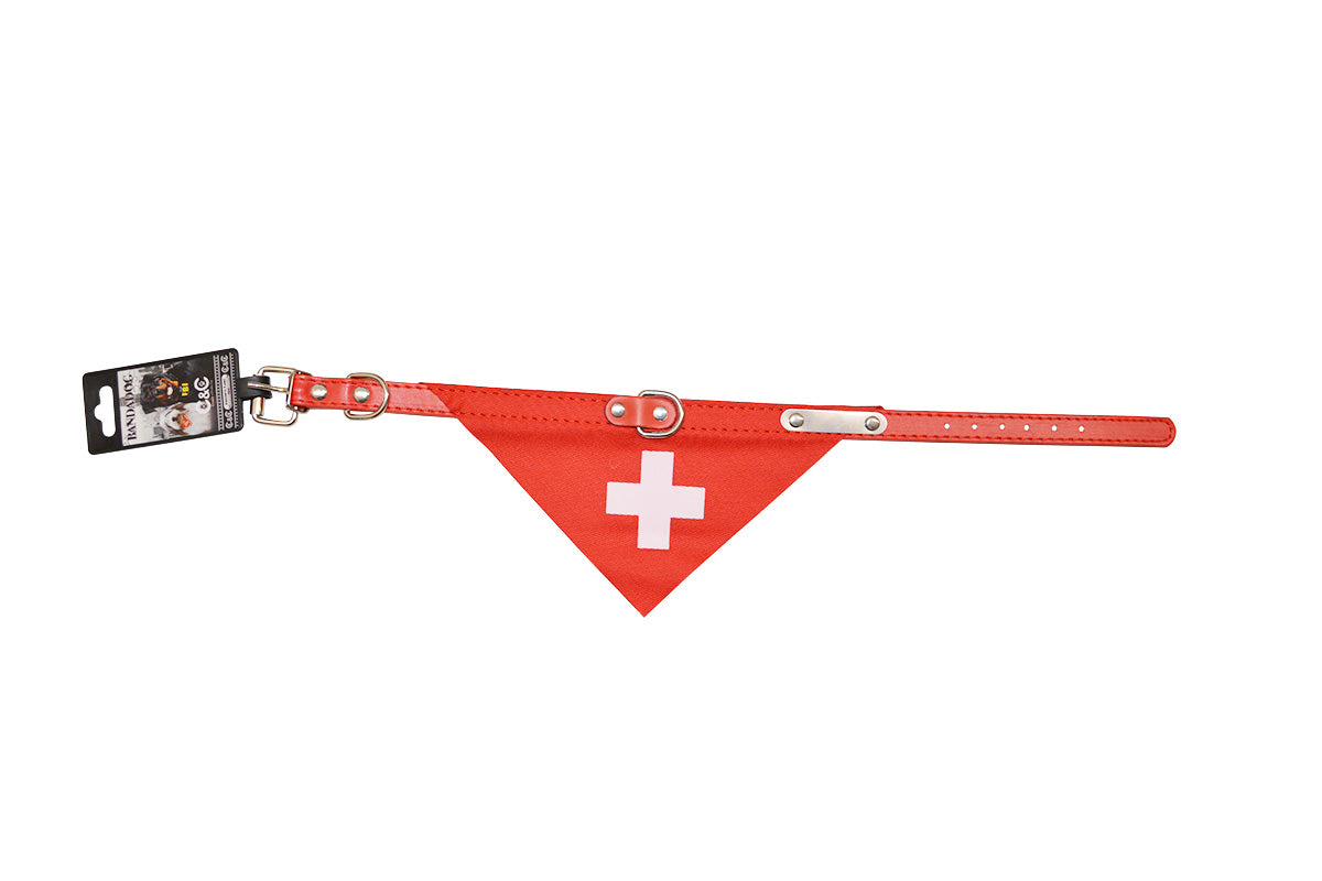 Hundehalsband-chkreuz-rot
