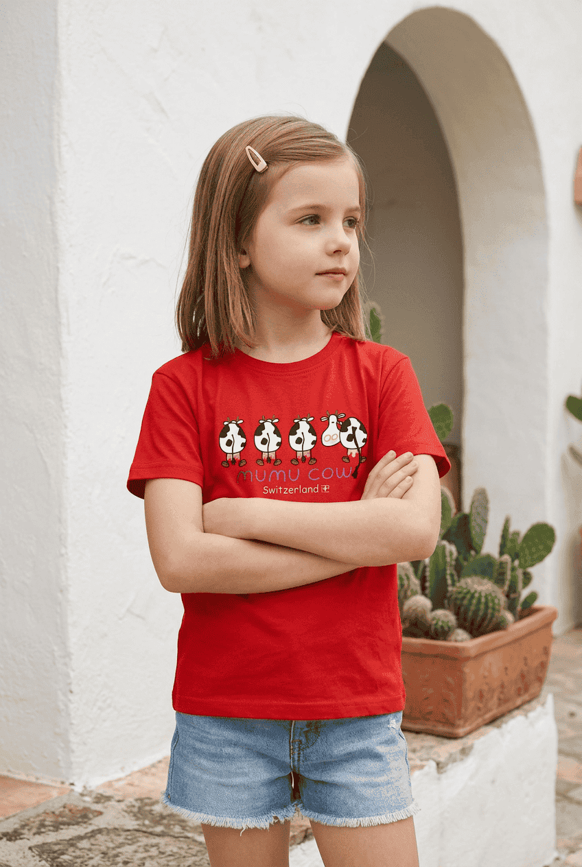 Kinder T-Shirt Mumu Cow rot