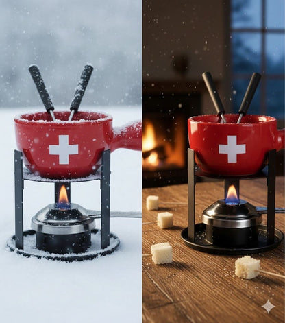 Cheese fondue set mini for 2 people