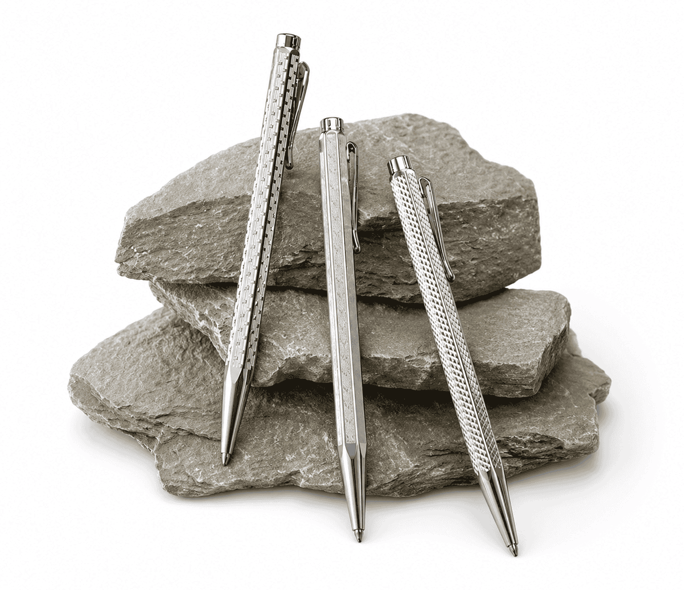 Caran d'Ache ballpoint pen ECRIDOR CHEVRON palladium-plated