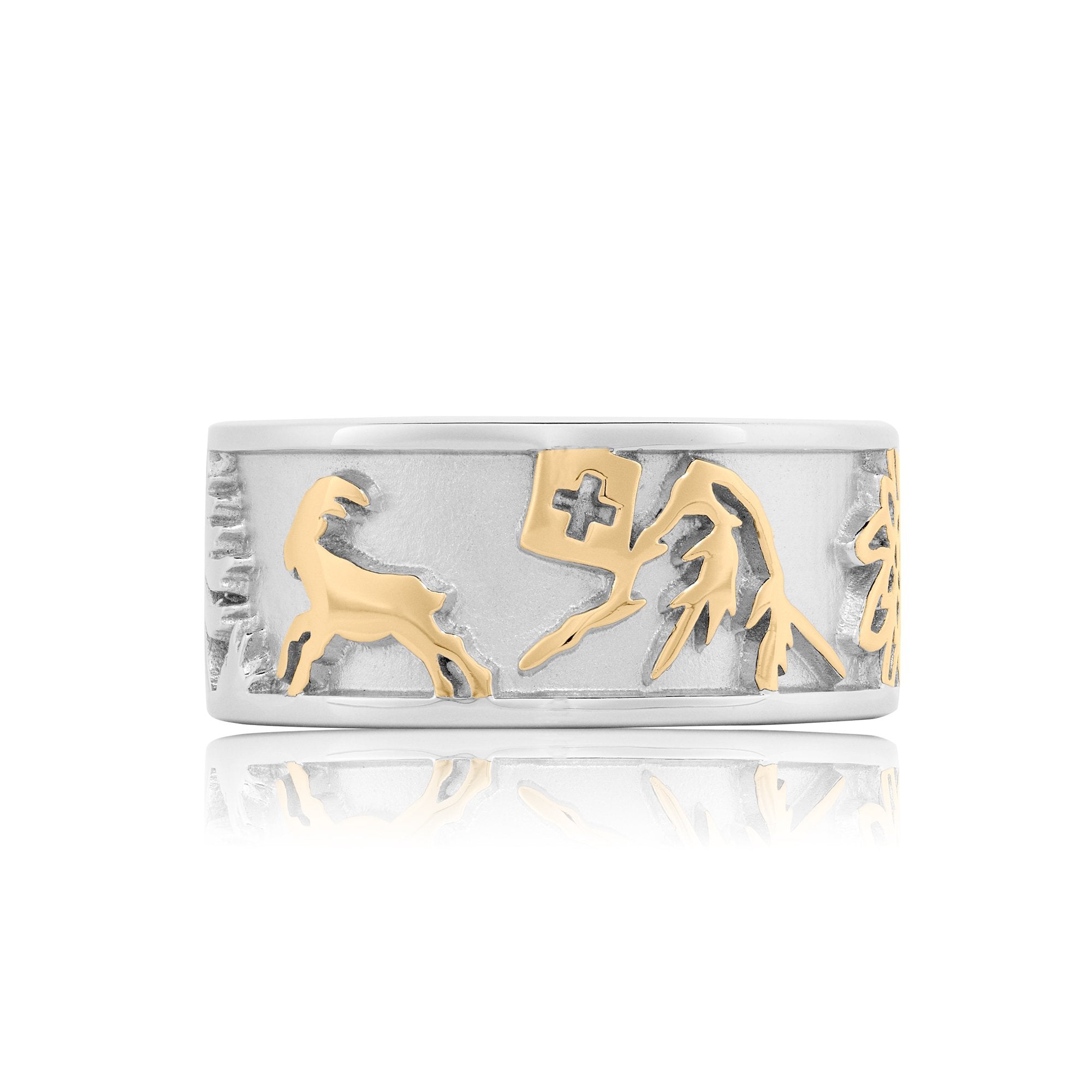 RG-7006_Ring-Eldelweiss-Alphorn-Steinbock-Matterhorn-925-Silber-vergoldet-9-mm_2