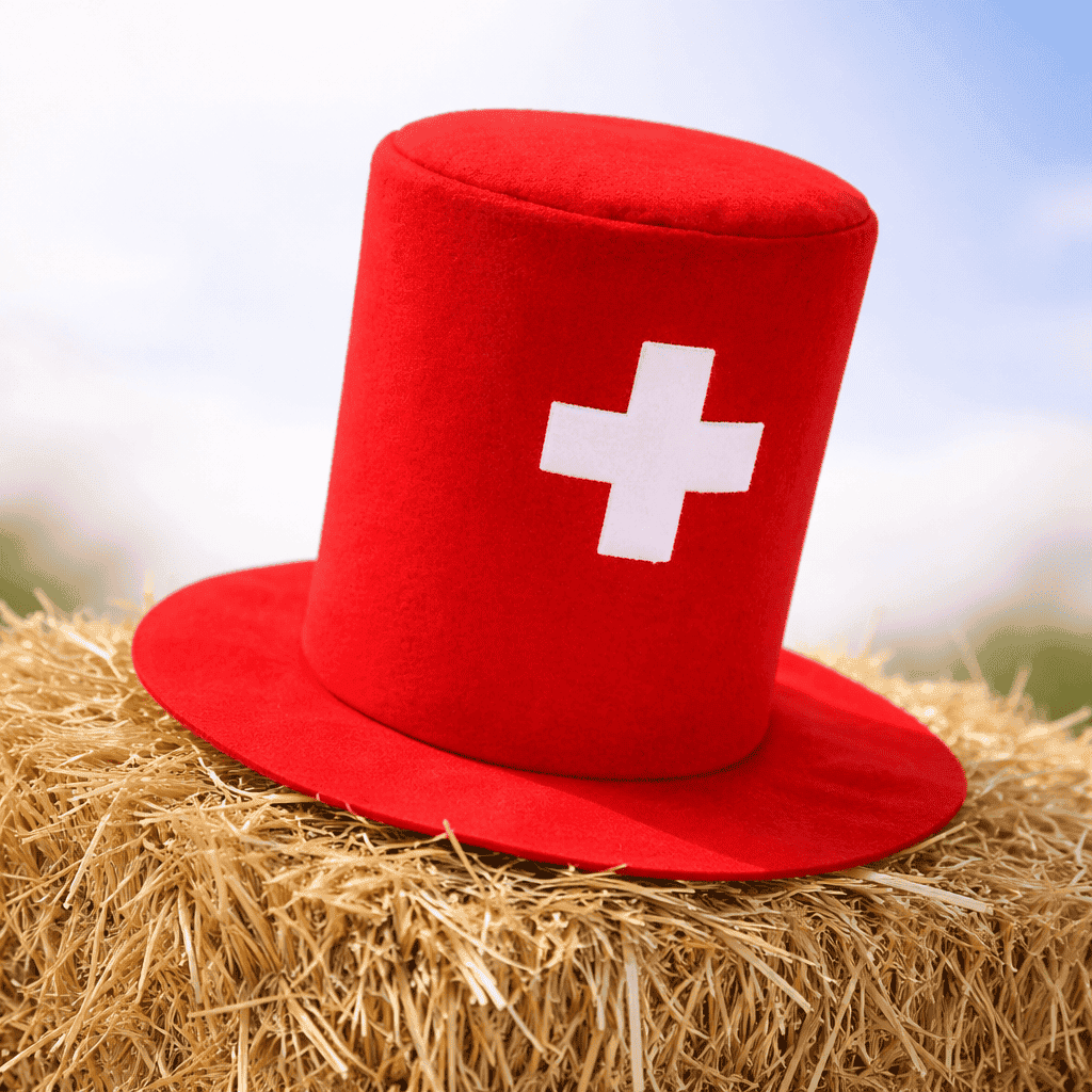 Chapeau haut-de-forme éventail suisse