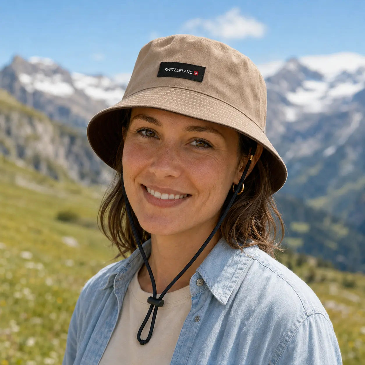 Bob Edelweiss Swiss Cross hat, cotton