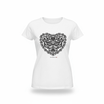 T-shirt femme Silhouette Coeur
