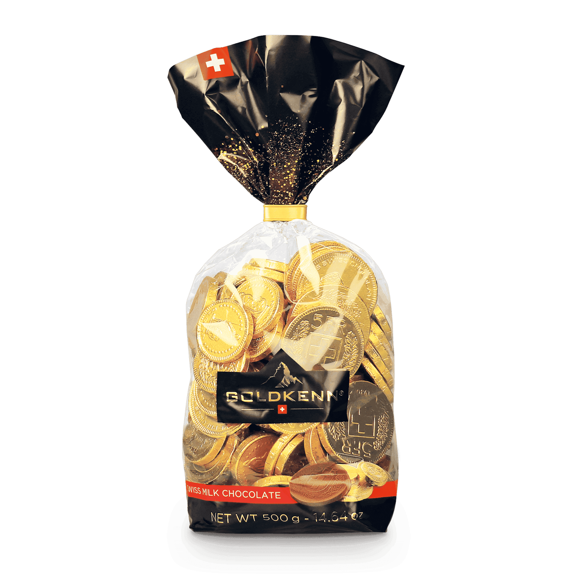 Chocolate gold coins in a bag, 500g