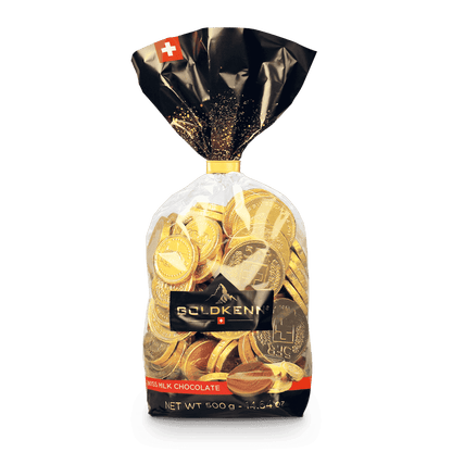 Pièces d'or en chocolat en sachet, 500 g