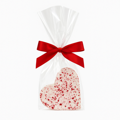 Schokoladen Herz , weisse Schokolade mit Waldbeeren