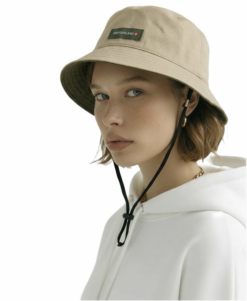 Chapeau Bob Edelweiss Croix Suisse, coton