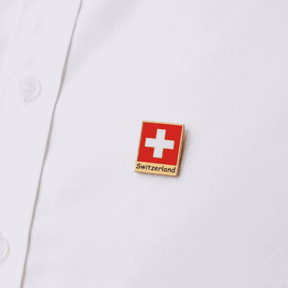 Broche croix suisse Suisse, rouge