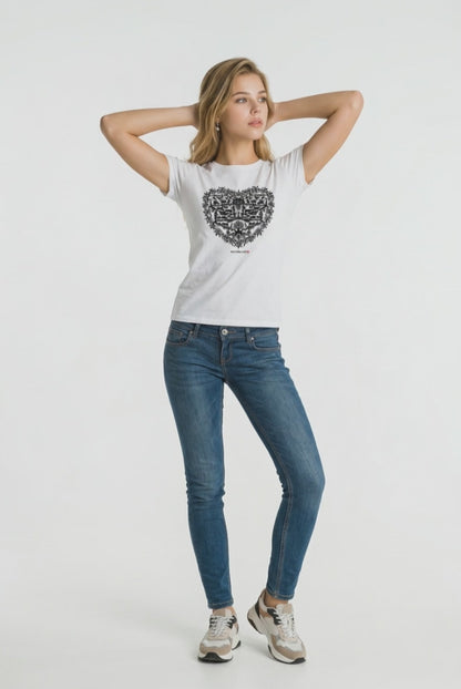 T-shirt femme Silhouette Coeur