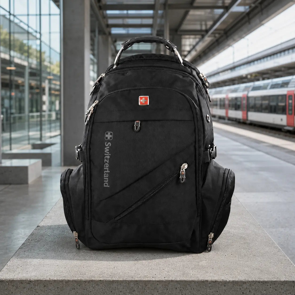Swiss Genius Connected Rucksack – Laptopfach 15", USB & Regenhaube
