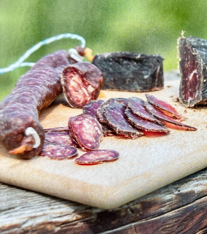 2 Stück Alpenschwein-Salsiz