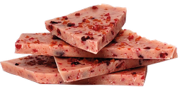 Schokoladen Weihnachtsbaum, weisse Schokolade mit Waldbeeren