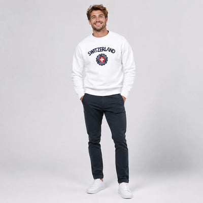 Pull Suisse blanc